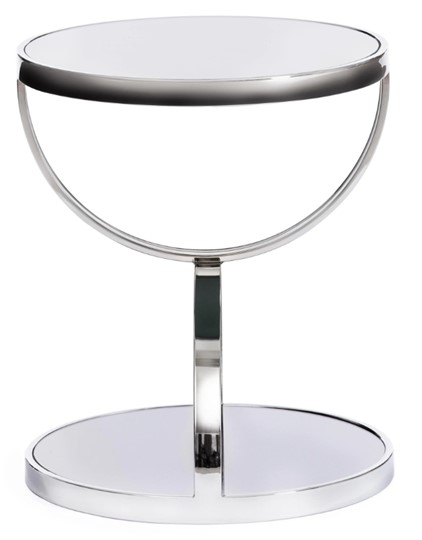 Кофейный столик GROTTO (mod. 9157) металл/дымчатое стекло, 42х42х50, хром в Новосибирске - изображение 1