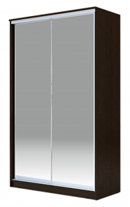 Шкаф-купе 2-х дверный 2200х1200х420 Хит-22-4-12/2-88, Матовое стекло, Венге в Новосибирске - предосмотр