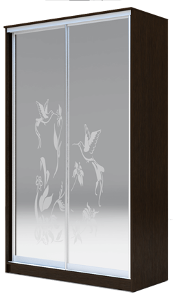 Шкаф 2200х1682х420 два зеркала, "Колибри" ХИТ 22-4-17-66-03 Венге Аруба в Новосибирске - изображение