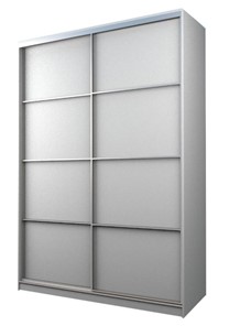 Шкаф 2-х дверный MAX МШ-23-6-16-11, Профиль Серебро/Цвет Белый в Новосибирске - предосмотр