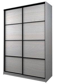 Шкаф 2-х дверный MAX МШ-23-6-18-11, Профиль Черный/Цвет Ясень анкор светлый в Новосибирске