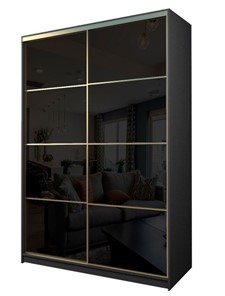 Шкаф 2-х дверный MAX МШ-25-6-18-22, Профиль Золото/Цвет Графит/Oracal Черный в Новосибирске