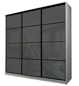 Шкаф MAX МШ-25-6-24-222, Профиль Черный/Цвет Дуб Крафт белый/Oraclal Темно-серый в Новосибирске