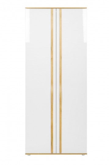Шкаф распашной Марта-2 ЛД 136.020, Дуб золотой/Белый глянец в Новосибирске - изображение 1