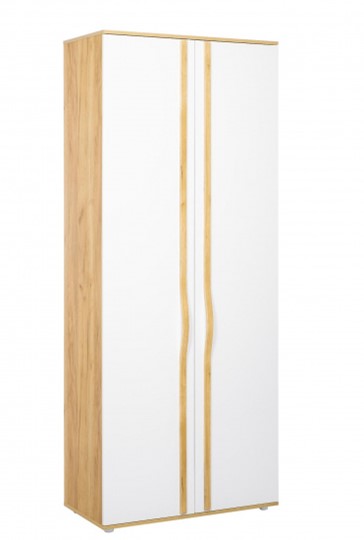 Шкаф распашной Марта-2 ЛД 136.020, Дуб золотой/Белый глянец в Новосибирске - изображение 3