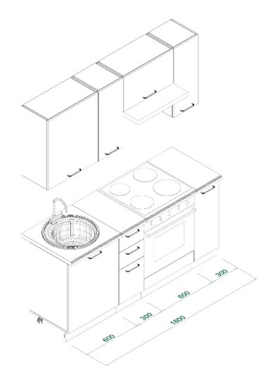 Кухонный гарнитур МК ТЕХНО Комплект №5 1,8м ПВХ Оленна в Новосибирске - изображение 8