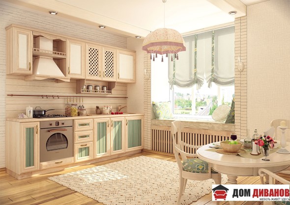 Кухонный гарнитур Кантри Сонома Эйч Светлая в Новосибирске - изображение