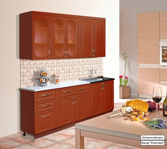 Кухонный гарнитур Классика 2000, цвет Итальянский орех в Новосибирске