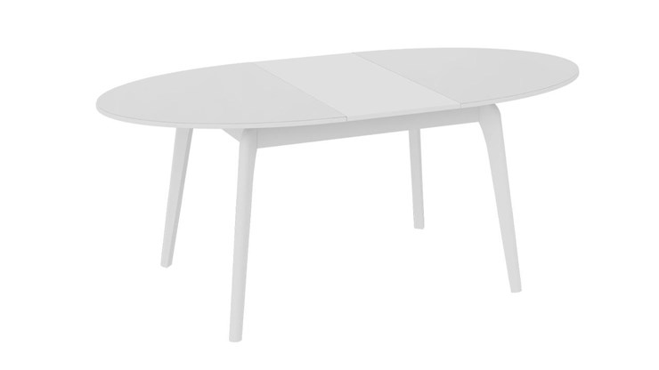 Кухонный раскладной стол Марсель (СМ(Б)-102.01.12(1)), цвет  Белый/Стекло белое глянец в Новосибирске - изображение 1