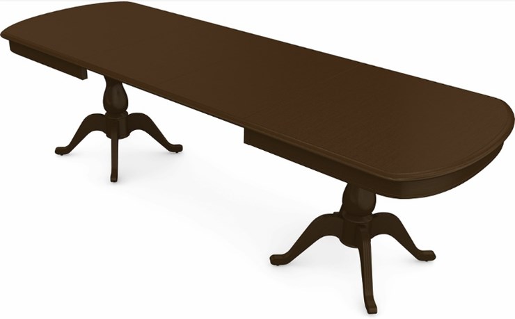 Раздвижной стол Фабрицио-2 исп. Мыло большой 2 вставки, Тон 4 (Морилка/Эмаль) в Новосибирске - изображение 1