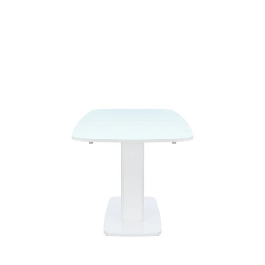 Кухонный стол раскладной Leset Денвер 1Р (Белый лак/стекло глянцевое белое) в Новосибирске - изображение 4