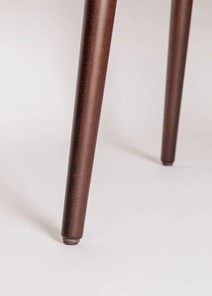 Обеденный круглый раздвижной стол Шпон Ореха д. 100 см МДФ ножки вишня в Новосибирске - предосмотр 5