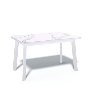 Обеденный раздвижной стол AA1200 (белый/керамика мрамор белый) в Новосибирске