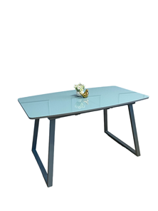 Обеденный раздвижной стол AZ1400 (серый/стекло серое глянец) в Новосибирске - предосмотр