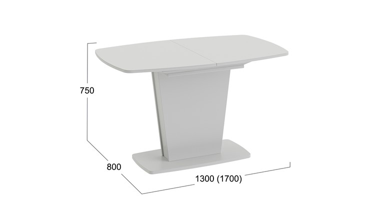 Кухонный стол раздвижной Честер тип 2, цвет Белый/Стекло белый глянец в Новосибирске - изображение 3