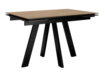 Кухонный стол раскладной DikLine DM120 Дуб галифакс / опоры черные в Бердске