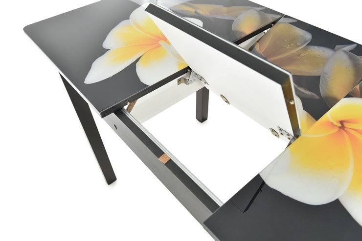 Кухонный раздвижной стол Гамбург исп.1 ноги метал. крашеные №23, Фотопечать (Мрамор №24) в Новосибирске - изображение 5
