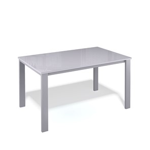 Обеденный раздвижной стол Kenner LL1200 серый/стекло серое глянец в Новосибирске