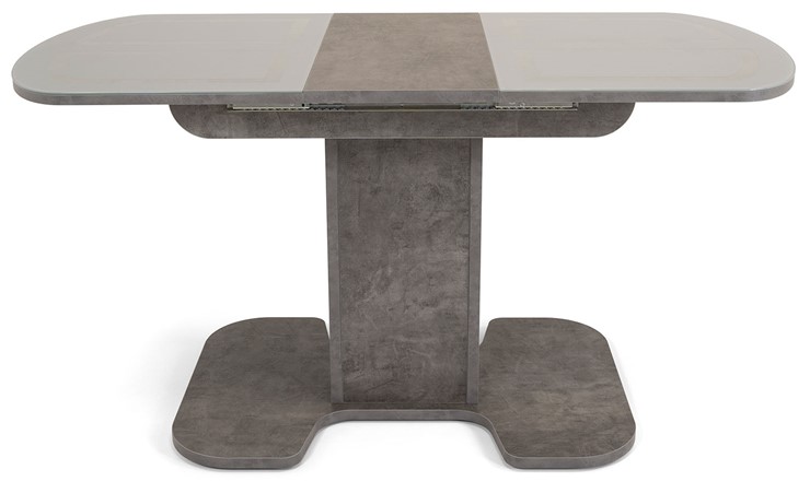 Кухонный стол раскладной Киото-1 (ноги серый камень, серебро/серый камень) в Новосибирске - изображение 3