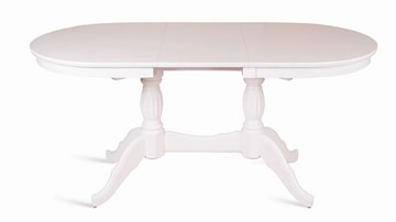 Кухонный стол раздвижной Лилия-1300 (белая эмаль) 78,5x82x130+35 в Новосибирске - предосмотр 1
