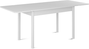 Раздвижной стол Милан-1 EVO, ноги металлические белые, белый цемент в Новосибирске - предосмотр 1