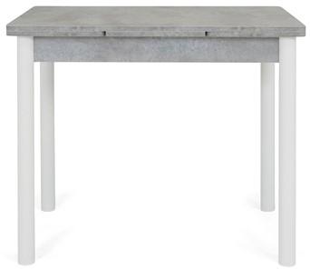 Раздвижной стол Милан-1 EVO, ноги металлические белые, светлый цемент в Новосибирске - предосмотр 1