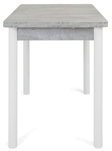 Раздвижной стол Милан-1 EVO, ноги металлические белые, светлый цемент в Новосибирске - предосмотр 2