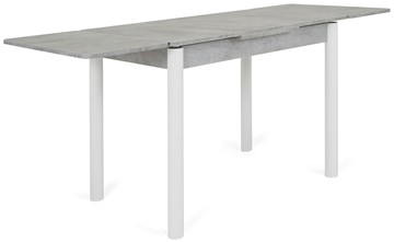 Раздвижной стол Милан-1 EVO, ноги металлические белые, светлый цемент в Новосибирске - предосмотр 3