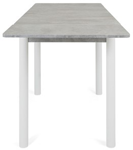 Раздвижной стол Милан-1 EVO, ноги металлические белые, светлый цемент в Новосибирске - предосмотр 5