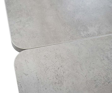 Раздвижной стол Милан-1 EVO, ноги металлические белые, светлый цемент в Новосибирске - предосмотр 6
