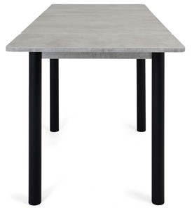 Кухонный раздвижной стол Милан-1 EVO, ноги металлические черные, светлый цемент в Новосибирске - предосмотр 2