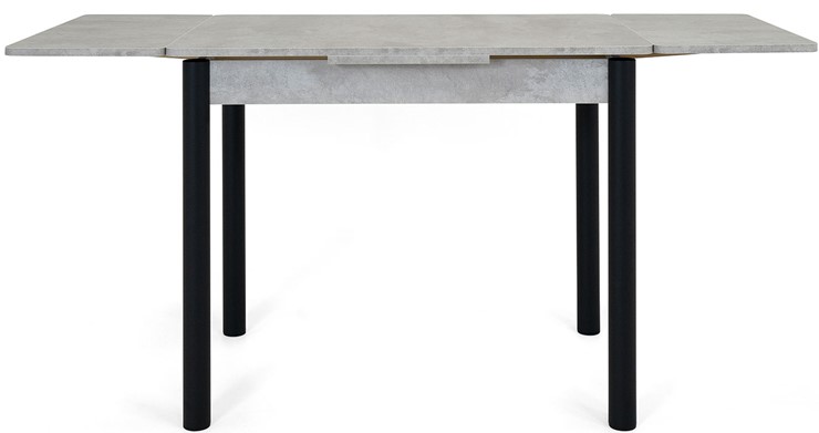 Кухонный раздвижной стол Милан-1 EVO, ноги металлические черные, светлый цемент в Новосибирске - изображение 4