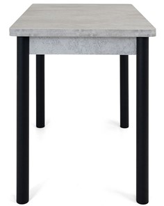 Кухонный раздвижной стол Милан-1 EVO, ноги металлические черные, светлый цемент в Новосибирске - предосмотр 5