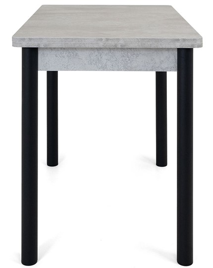 Кухонный раздвижной стол Милан-1 EVO, ноги металлические черные, светлый цемент в Новосибирске - изображение 5