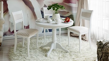 Кухонный стол раскладной Орландо Т1, цвет Белый матовый (Б-111.02.1) в Новосибирске - предосмотр 2
