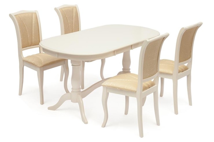 Раздвижной стол Siena ( SA-T6EX2L ) 150+35+35х80х75, ivory white (слоновая кость 2-5) арт.12490 в Новосибирске - изображение 6