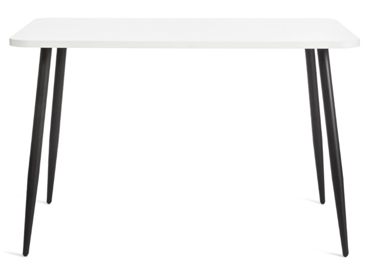 Стол обеденный PLUTO ЛДСП/металл, 120x80x77, Белый/Черный арт.19316 в Новосибирске - изображение 2