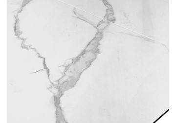 Стол обеденный раздвижной DikLine SFE160 Керамика Белый мрамор/подстолье черное/опоры черные (2 уп.) в Новосибирске - предосмотр 6