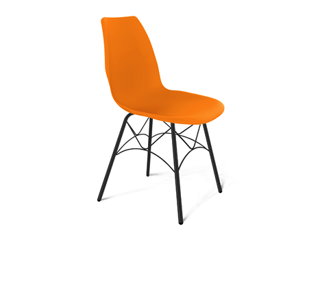 Обеденный стул SHT-ST29/S107 (оранжевый ral2003/черный муар) в Новосибирске - изображение