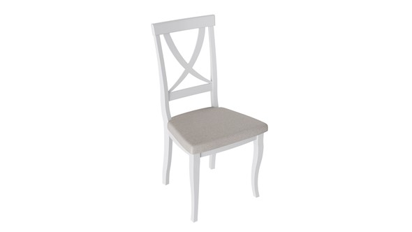 Обеденный стул Лион 2 (Белый матовый/тк № 110) в Новосибирске - изображение