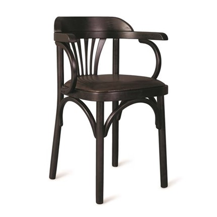 Обеденный стул Венский мягкий, кожзам черный/венге в Новосибирске - изображение