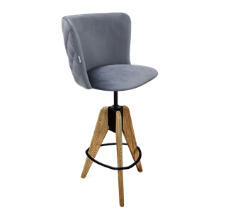 Барный  стул SHT-ST36-3 / SHT-S92 (нейтральный серый/браш.коричневый/черный муар) в Новосибирске