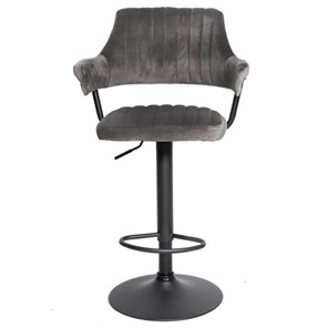 Барный стул КАНТРИ WX-2917 вельвет серый в Новосибирске - предосмотр 1