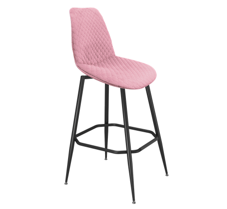 Барный стул SHT-ST29-С22 / SHT-S148 (розовый зефир/черный муар) в Новосибирске - изображение