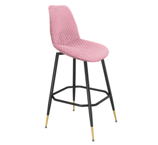 Барный стул SHT-ST29-С22 / SHT-S148 (розовый зефир/черный муар/золото) в Новосибирске