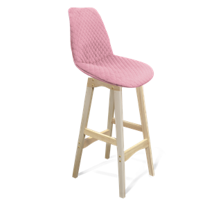 Барный стул SHT-ST29-С22 / SHT-S65 (розовый зефир/прозрачный лак) в Новосибирске - предосмотр