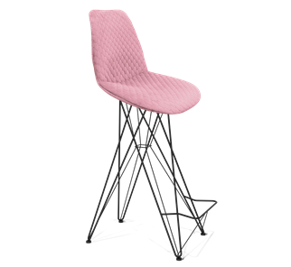 Барный стул SHT-ST29-С22 / SHT-S66 (розовый зефир/черный муар) в Новосибирске