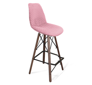 Барный стул SHT-ST29-С22 / SHT-S80 (розовый зефир/темный орех/черный) в Новосибирске - предосмотр