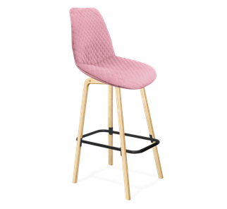 Барный стул SHT-ST29-С22 / SHT-S94 (розовый зефир/прозрачный лак/черный муар) в Новосибирске