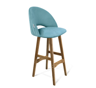 Барный стул SHT-ST34-1 / SHT-S65 (голубая пастель/дуб брашированный коричневый) в Новосибирске
